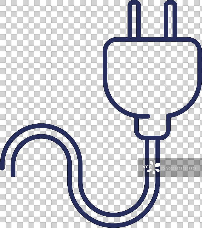 中国插座插头线条图标图片素材