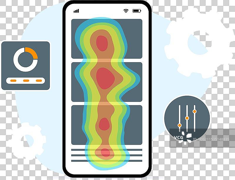移动应用热图可视化用户互动图片素材