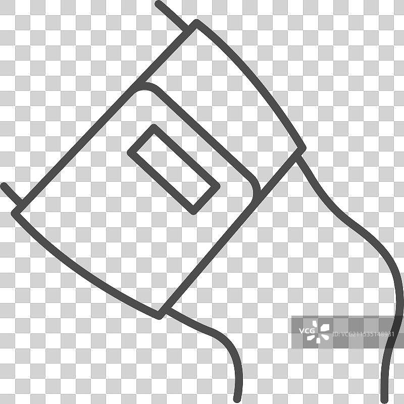 大腿支撑线轮廓图标图片素材