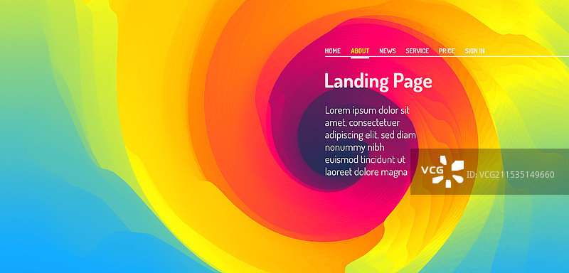 现代网站和移动应用的着陆页图片素材