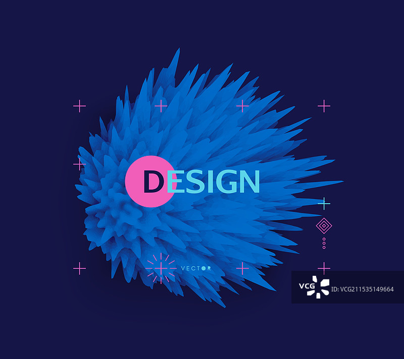 水晶矿物或石头的刺球图片素材