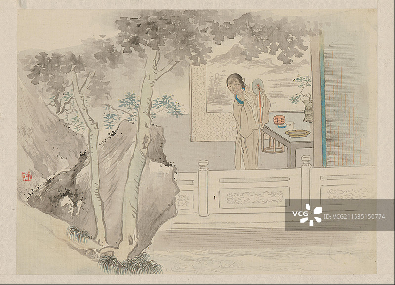 清人绘画，费丹旭，金陵十二钗，组图图片素材