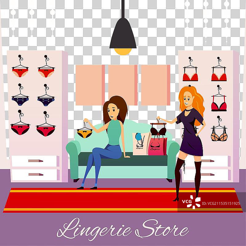 内衣店平面构图图片素材