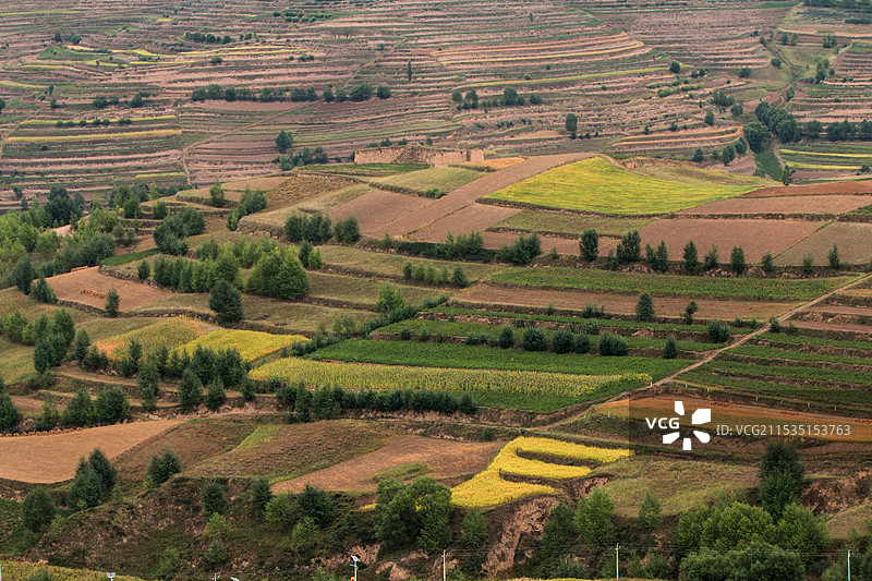 吴忠西吉县龙王坝村景区图片素材