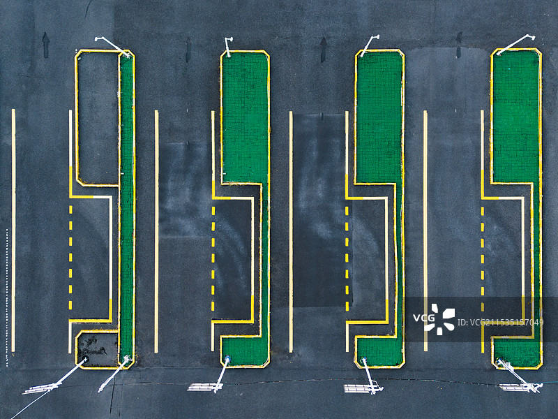 科目二倒车入库考场航拍图图片素材