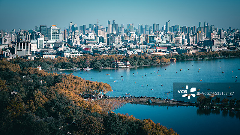 杭州西湖秋景图片素材