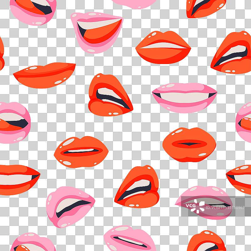 白色背景上的嘴唇图案图片素材