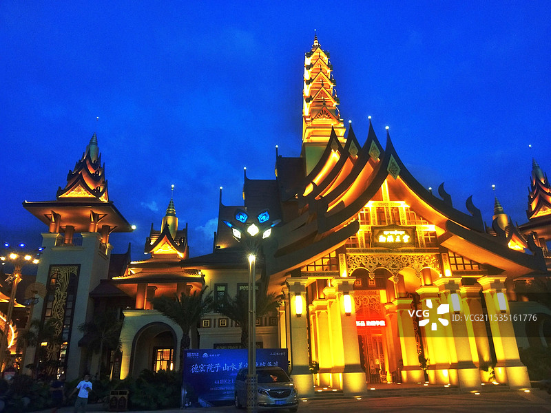 德宏芒市傣族古镇图片素材