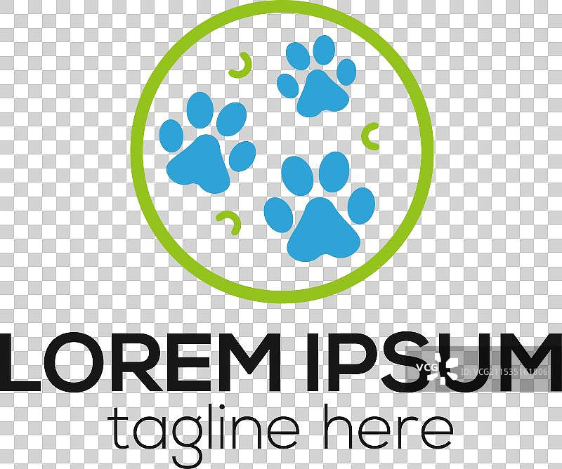 动物足迹标志，狗猫爪印标志设计图片素材