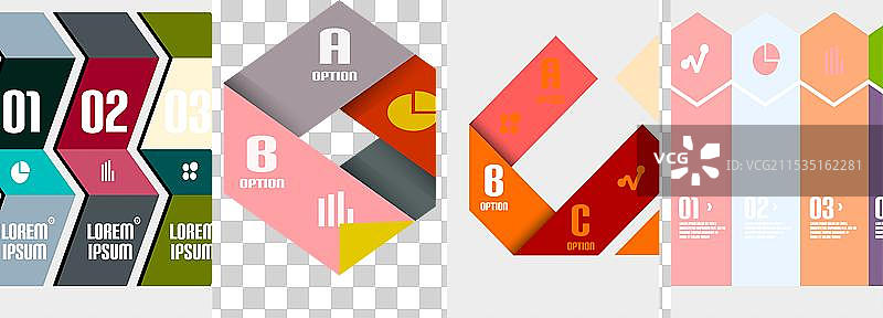 线条信息图背景集图片素材