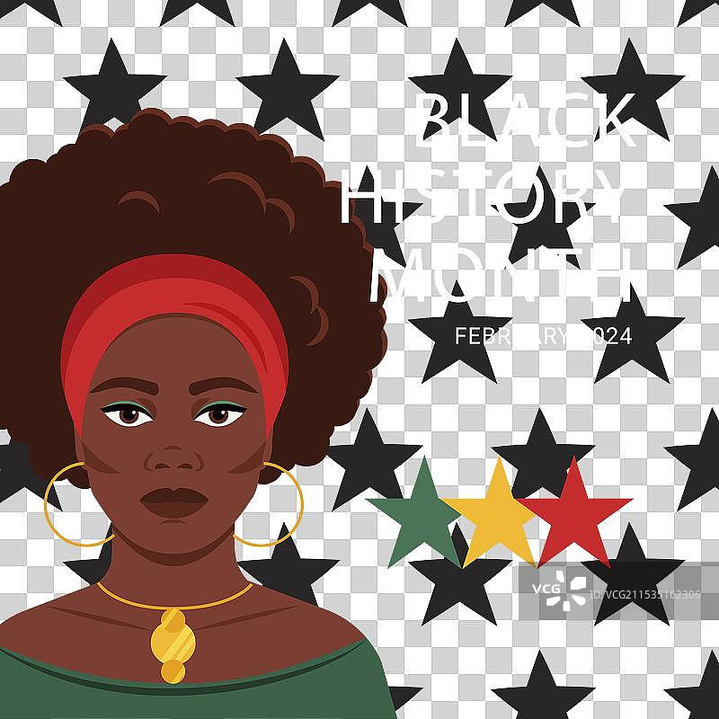 黑人历史月庆祝活动，背景为白色图片素材