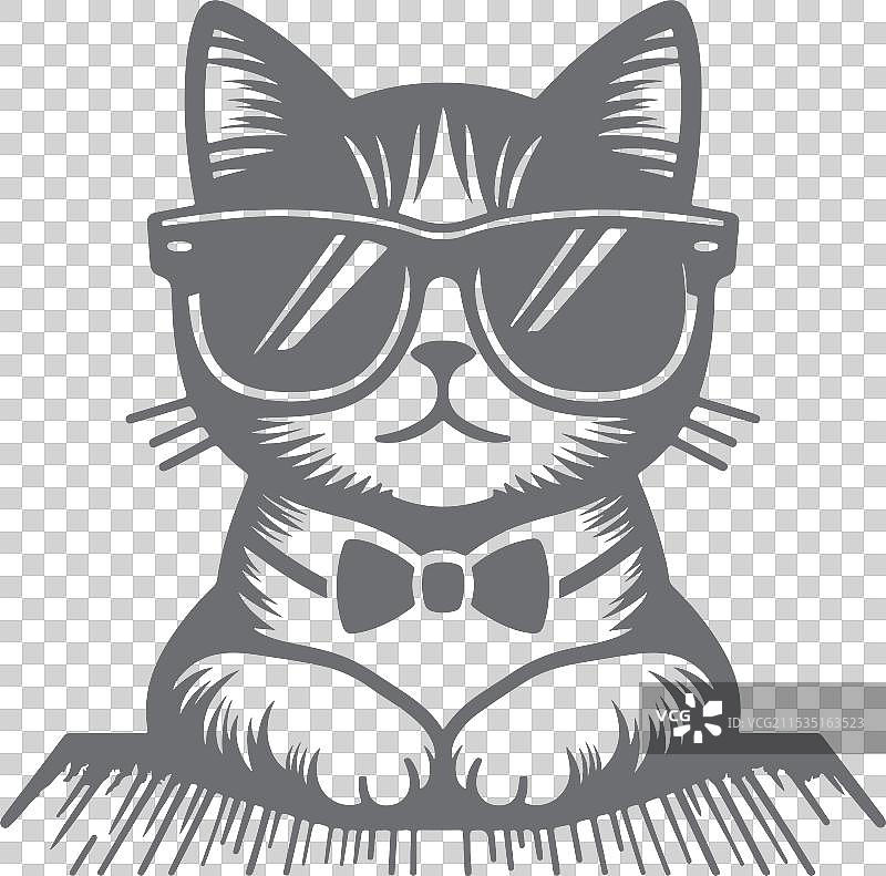 一只黑猫在桌子上休息图片素材