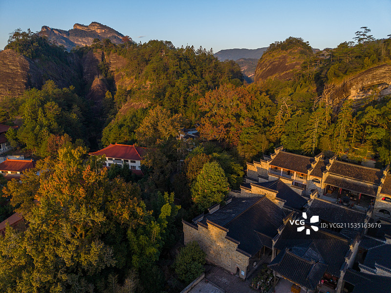 武夷山天心永乐禅寺航拍图片素材