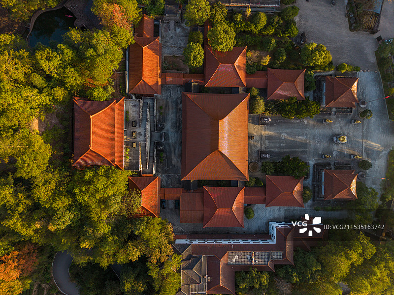 武夷山天心永乐禅寺航拍图片素材