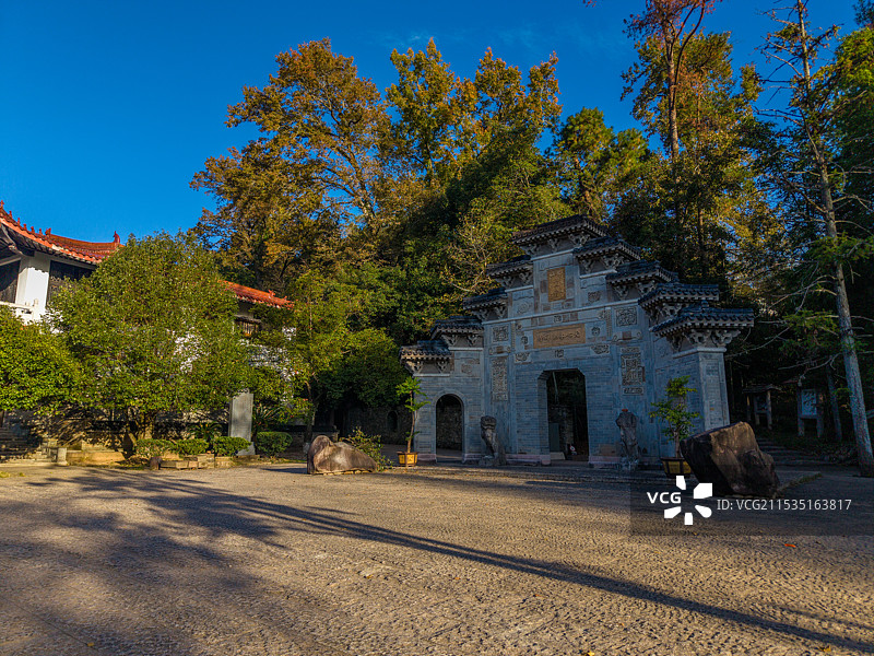武夷山天心永乐禅寺航拍图片素材