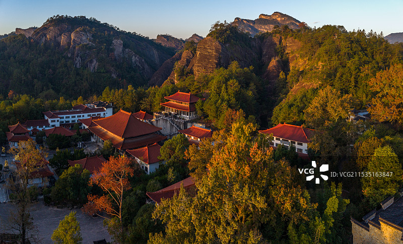 武夷山天心永乐禅寺航拍图片素材