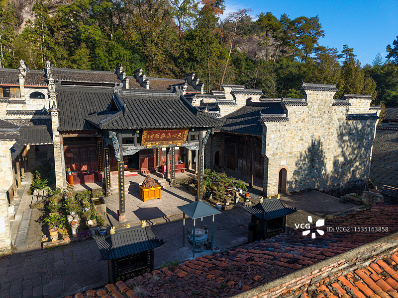 武夷山天心永乐禅寺航拍图片素材