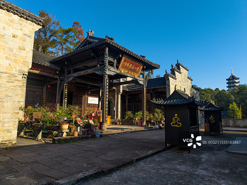 武夷山天心永乐禅寺航拍图片素材