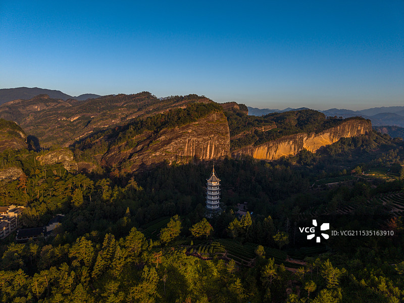 武夷山天心永乐禅寺航拍图片素材