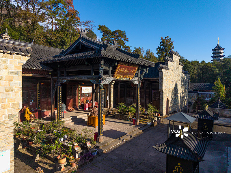 武夷山天心永乐禅寺航拍图片素材