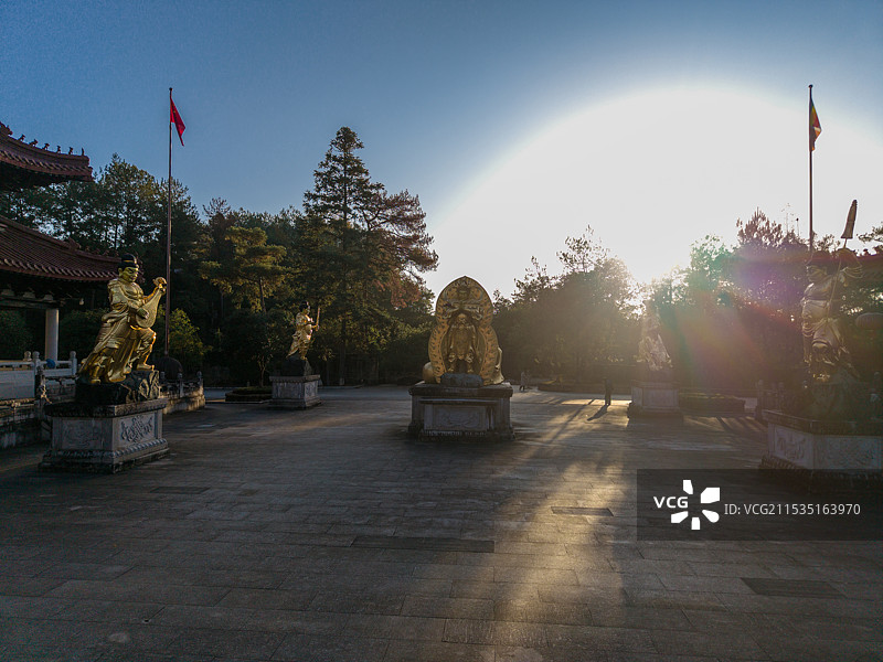 武夷山天心永乐禅寺航拍图片素材