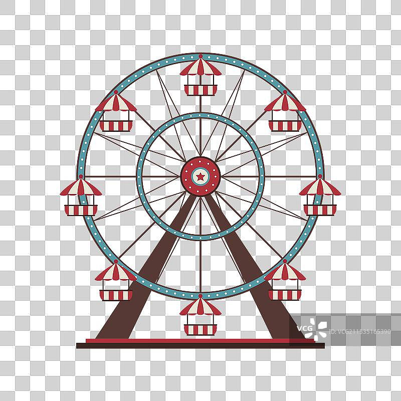 摩天轮图标 游乐园元素图片素材