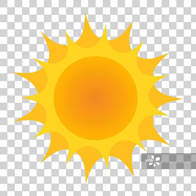 白色背景上的太阳图标图片素材