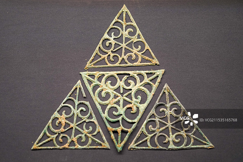 内蒙古 鄂尔多斯博物馆 春秋 车轮饰图片素材