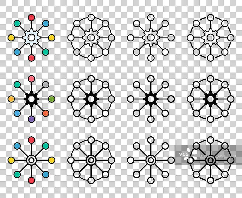 多通道数字设计图标集图片素材