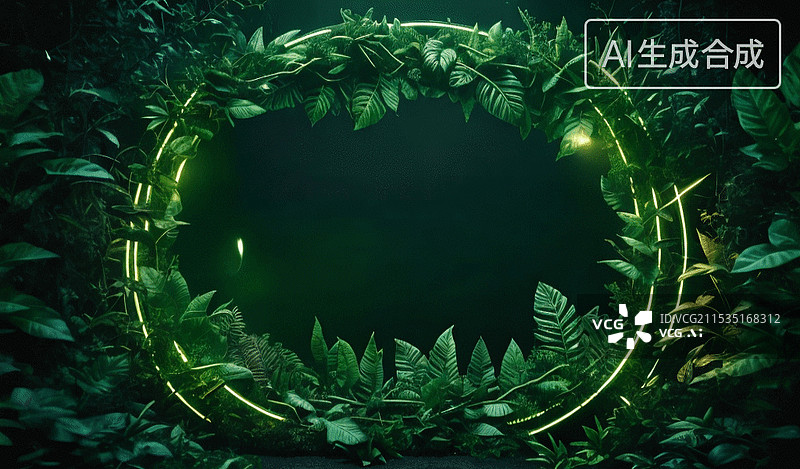 【AI数字艺术】森林之光图片素材