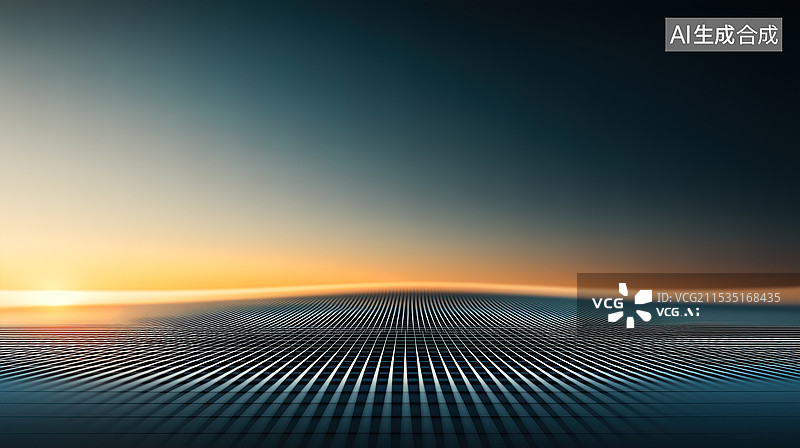 【AI数字艺术】抽象的波浪线景观图片素材