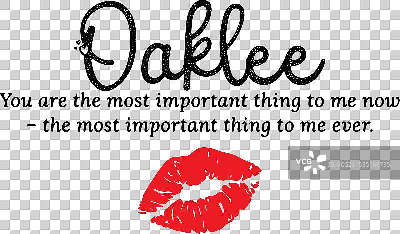 奥克利的名字与嘴唇图片素材