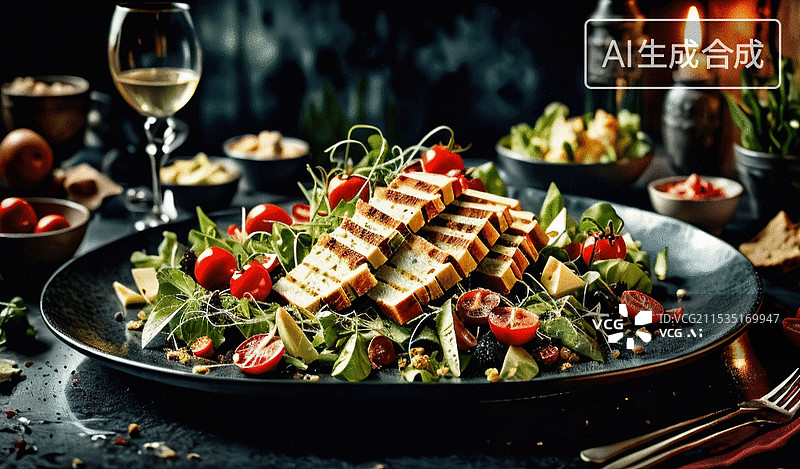 【AI数字艺术】美味沙拉图片素材
