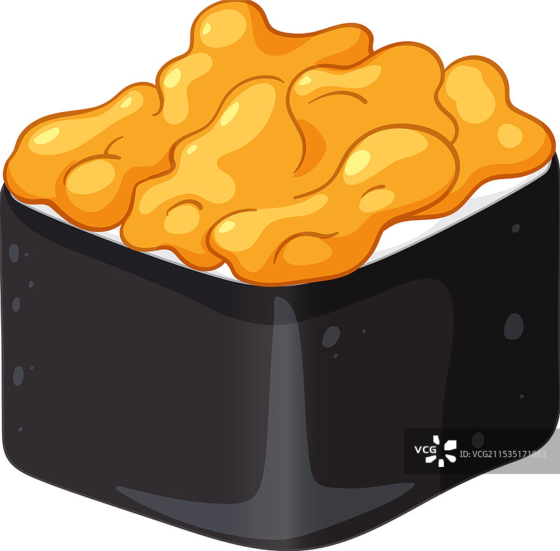 海胆寿司艺术作品，配海苔包裹图片素材