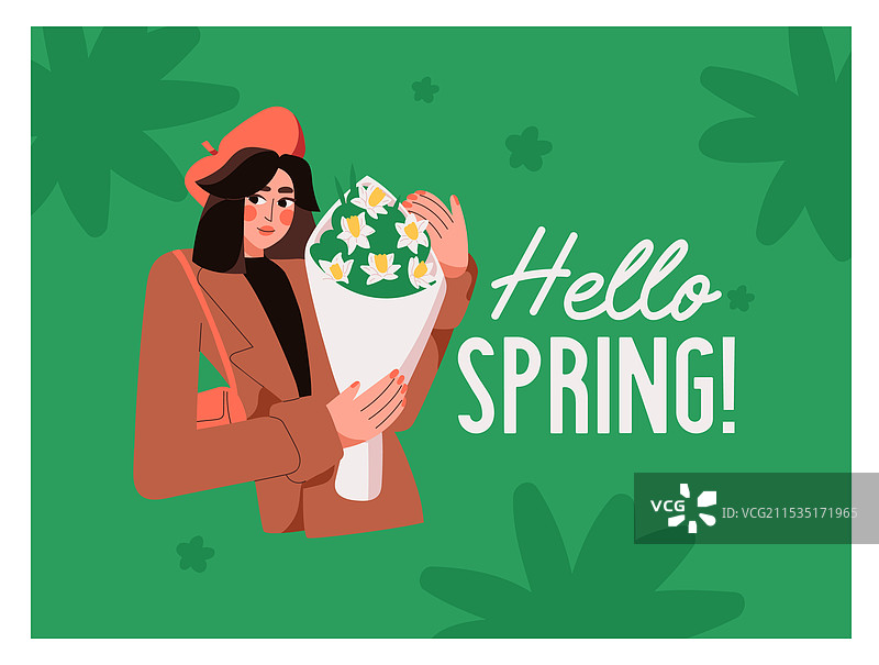 春季假期祝贺卡设计图片素材