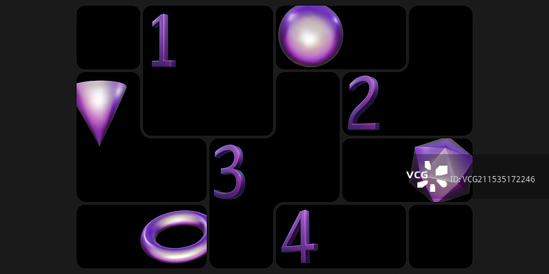 仪表板网格模板 3D 金属球体图片素材