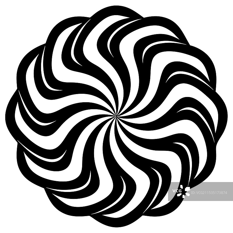 抽象波浪旋涡图案设计 - 催眠效果图片素材