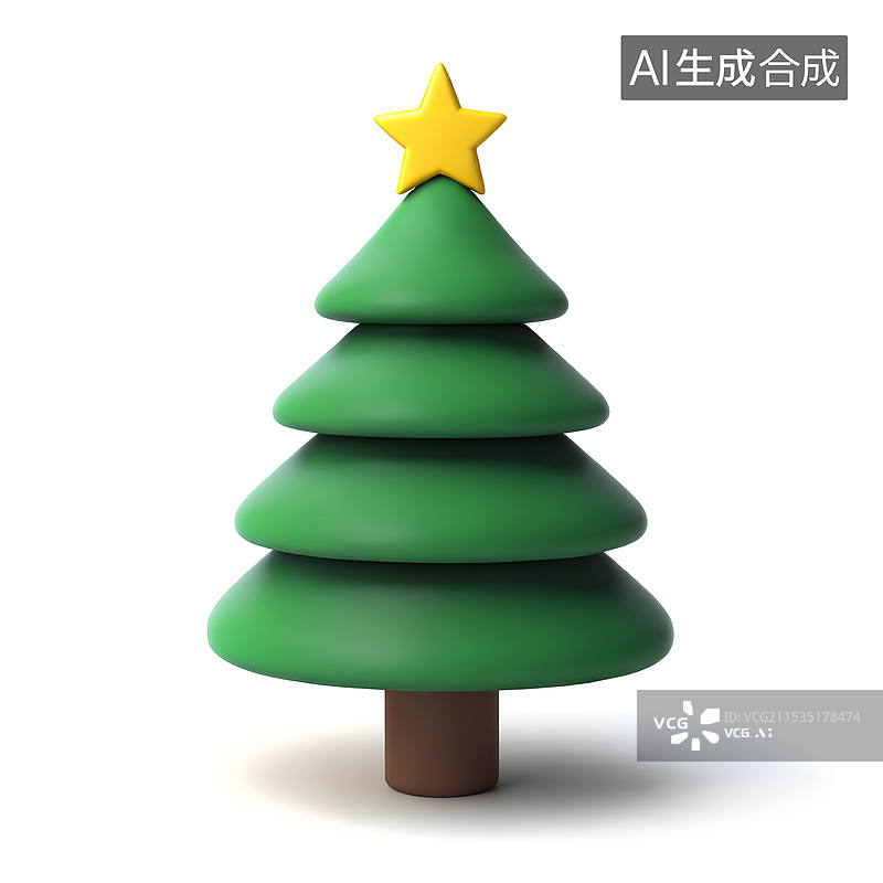 【AI数字艺术】圣诞元素 圣诞主题插画圣诞树图片素材