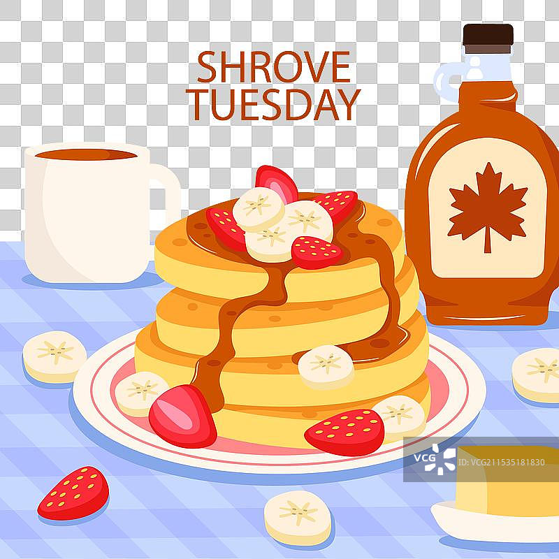 煎饼日，背景为白色孤立图像图片素材