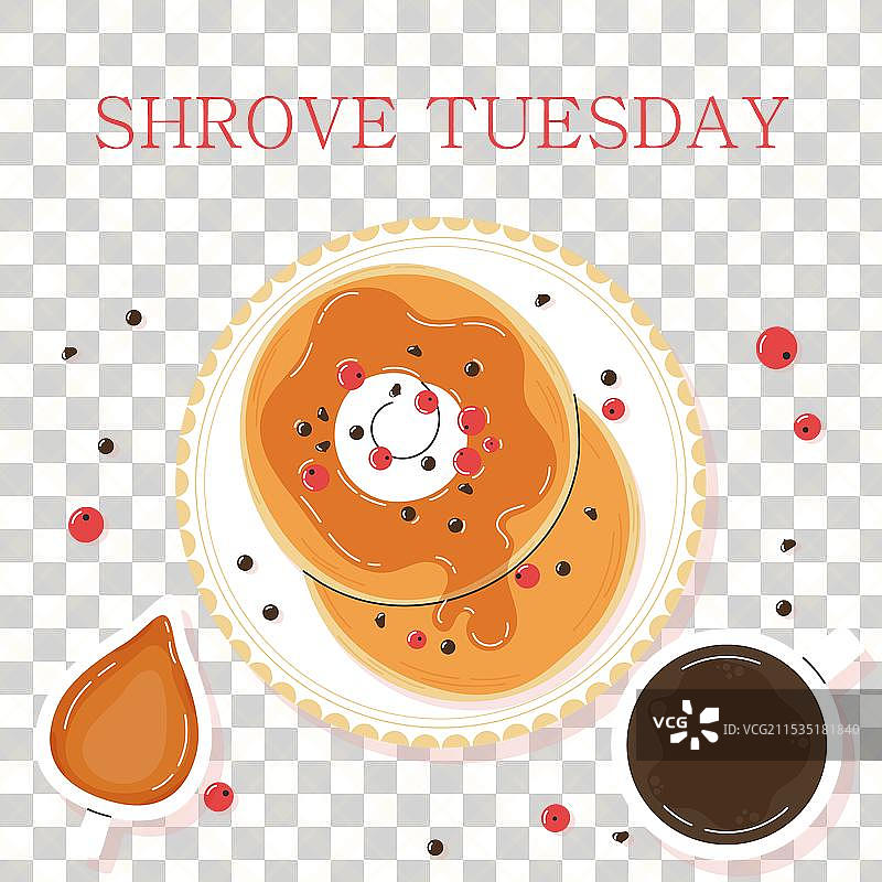 煎饼日，背景为白色孤立图像图片素材