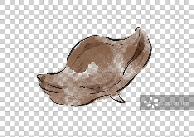 国潮风粗粮农作物插画元素-菱角图片素材