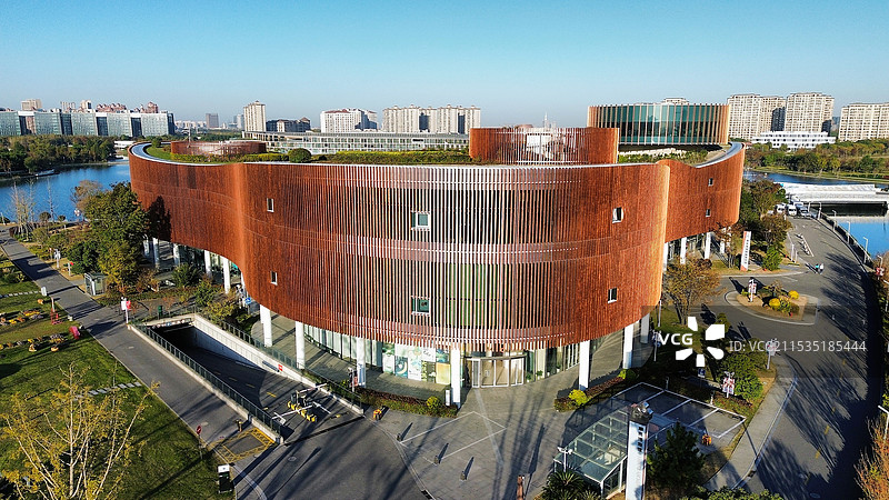 上海奉贤新城地标性建筑—奉贤博物馆图片素材