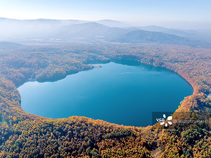 中国吉林通化辉南龙湾群大龙湾航拍风光图片素材