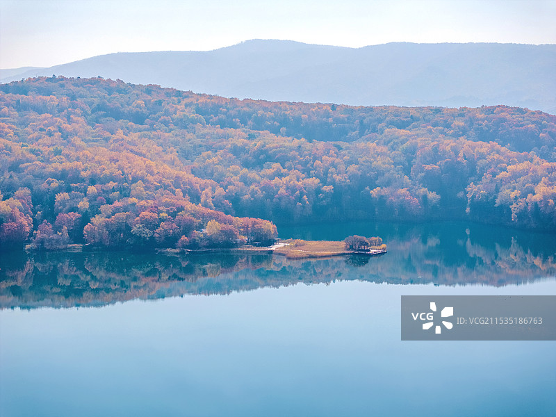 中国吉林通化辉南龙湾群大龙湾航拍风光图片素材