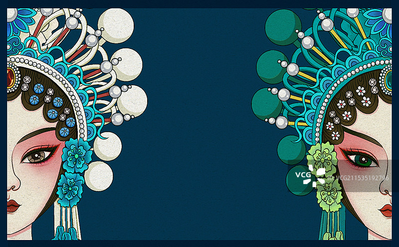 戏曲白蛇传白蛇青蛇国风插画图片素材