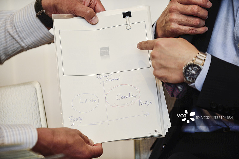 两个商务洽谈中的男性手部特写图片素材