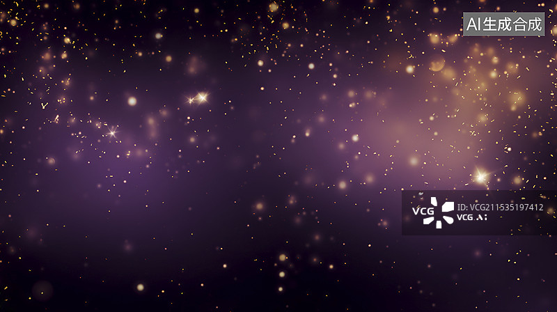 【AI数字艺术】金色和紫色背景图片素材