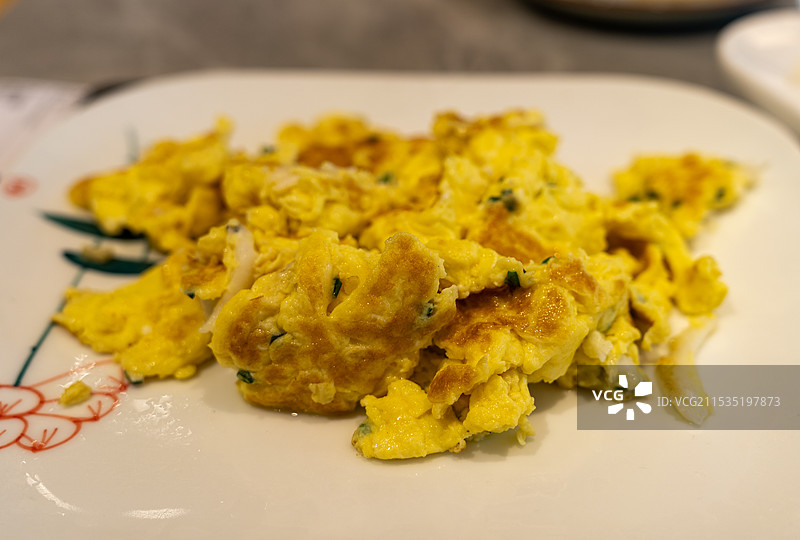 银鱼炒鸡蛋图片素材