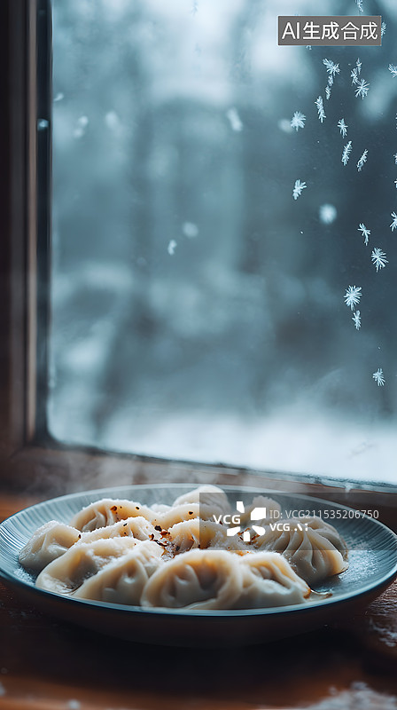 【AI数字艺术】冬至美食食物饺子图片素材