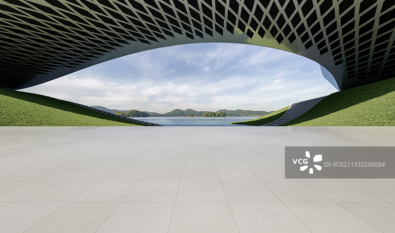 异形曲面_建筑空间_城市广场图片素材